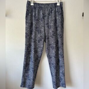 Land's End Blue Flower Pattern Pants Size S